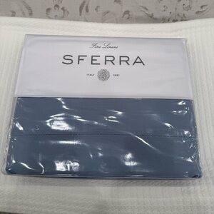 SFERRA LEONARDO PERCALE 3-PIECE KING DUVET SET IN POOLSIDE BLUE MADE IN ITALY